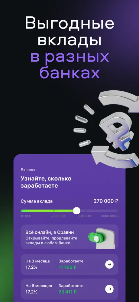 Скриншот Подбор и сравнение кредитов, ОСАГО, займов 6
